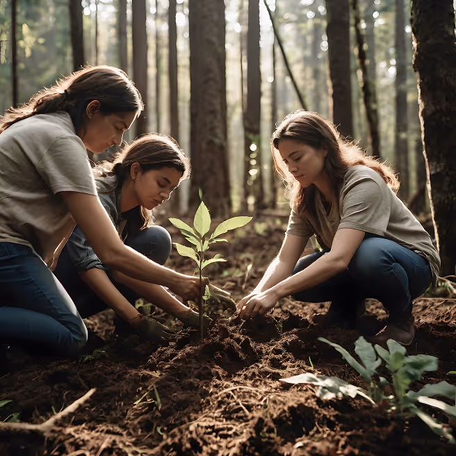 Illustration de l’engagement communautaire pour la gestion durable.